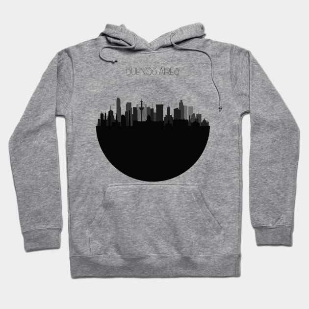 Buenos Aires Skyline Hoodie by inspirowl